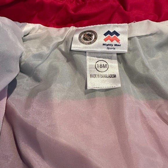 NWT NHL Baby Chicago Blackhawks Hockey Nylon Zip Front Jacket MightyMac 18 Mon - Picture 8 of 10